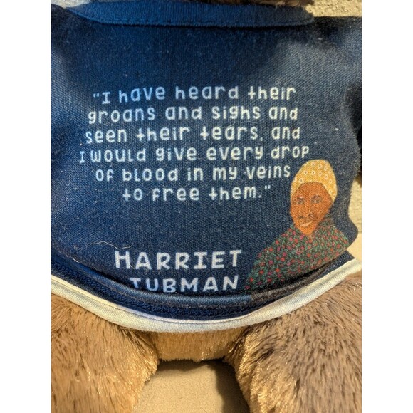 Rebel Girls Harriet Tubman BABW Bear 11" Stuffed Toy w/ Quote Empowerment Gift - Picture 8 of 10